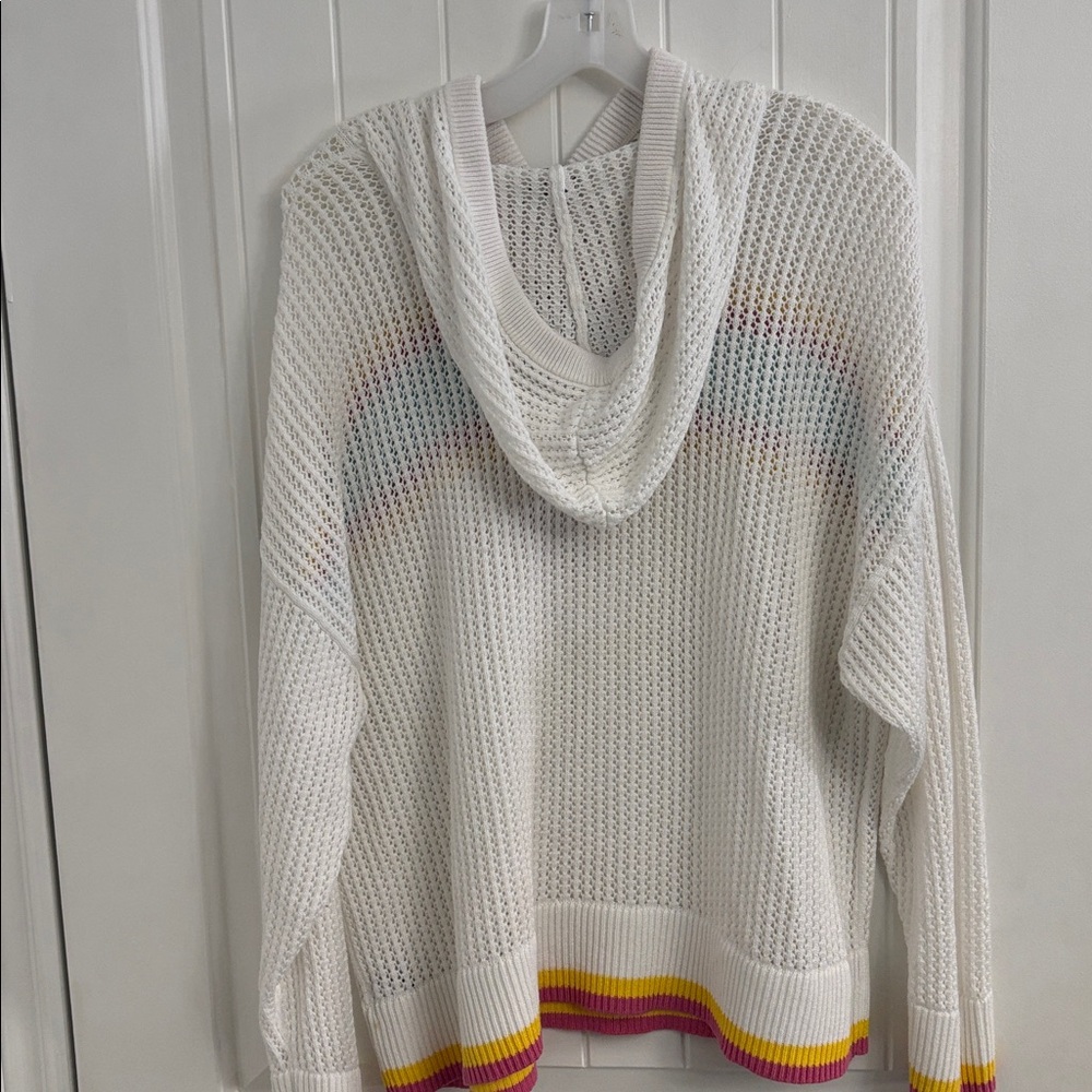 TORRID Pointelle Colorful Striped Knit Hoodie - Picture 3 of 11
